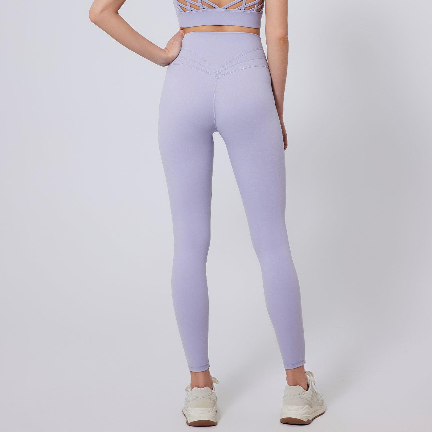 Women's High-Waist Nylon Yoga Pants - Sports Tights