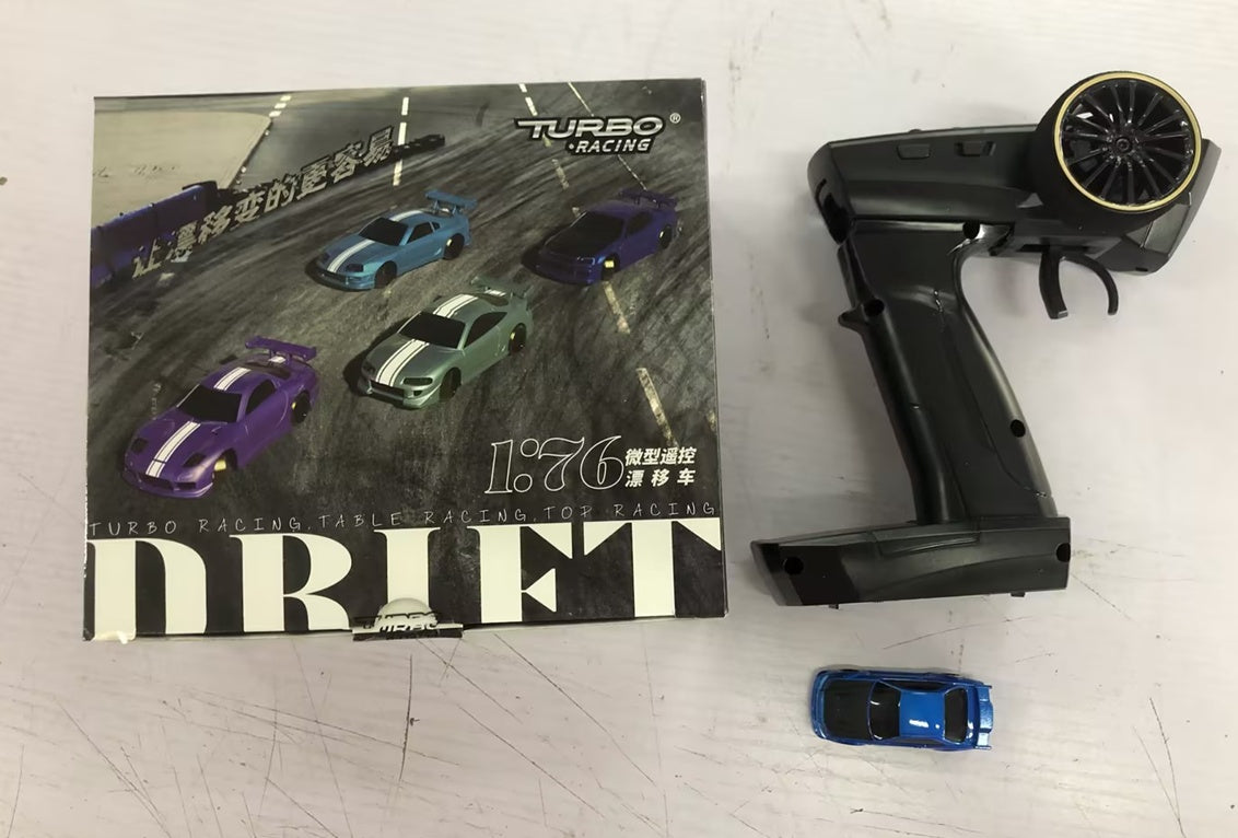 Turbo Racing 1:76 C64 Drift RC Car with Gyro - Full Proportional Remote Control RTR Kit