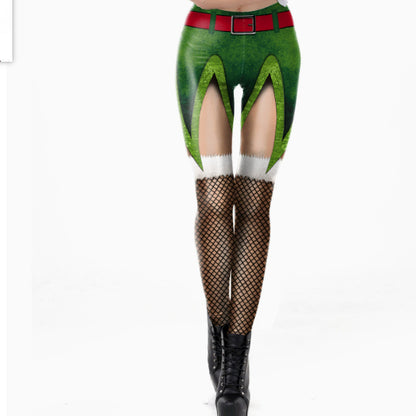 3D Printed High-Waist Yoga Leggings - Women's Full-Length Athletic Pants