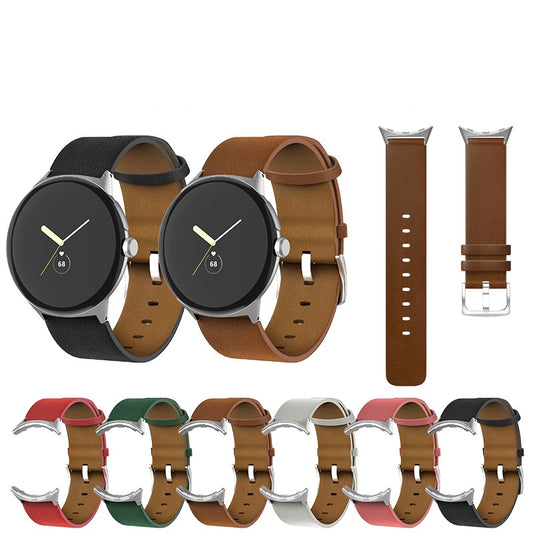 20mm Leather Watch Strap - Straight Interface Compatible Band
