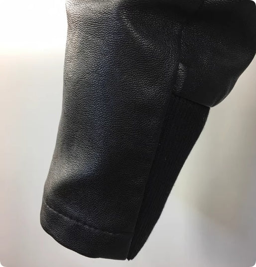 Winter Fleece-Lined PU Leather Pants - Windproof Unisex Motorcycle Style