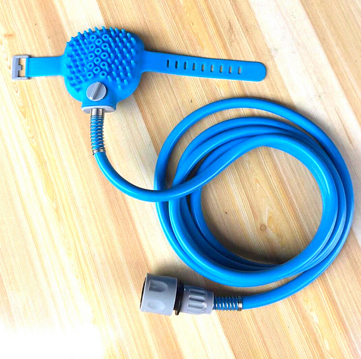 Pet Bathing Glove with Water Spray Nozzle & Hose for Dogs