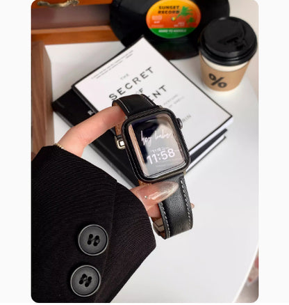 Premium Leather Magnetic Buckle Apple Watch Strap - All Series