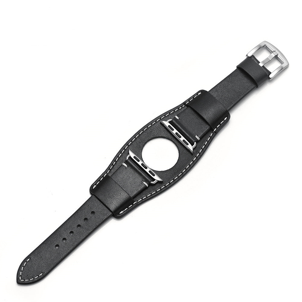 Genuine Cow Leather Apple Watch Band - Premium Replacement Strap