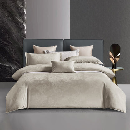 Premium Long-Staple Cotton Jacquard 4-Piece Bedding Set - European Style