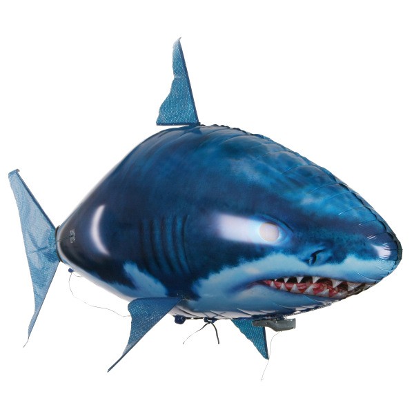 RC Flying Shark Balloon - Remote Control Air Swimming Fish Toy with Infrared