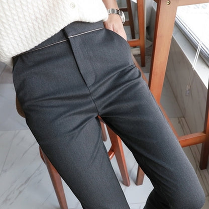Straight-Leg Suit Trousers - Loose Fit Commuter Pants for Women