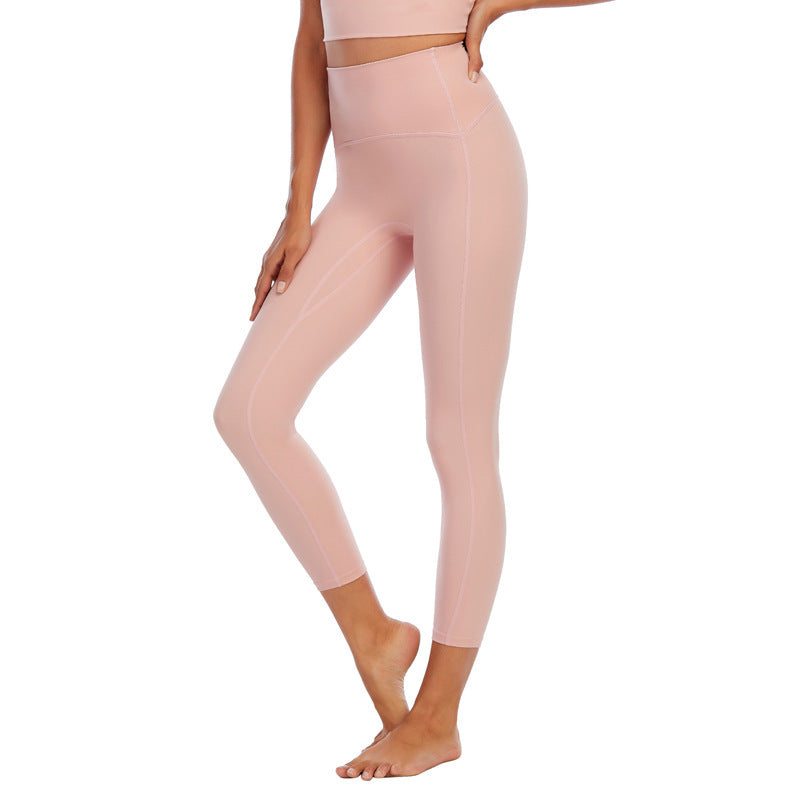 High-Waist Yoga Capri Leggings - Moisture-Wicking Athletic Cropped Pants