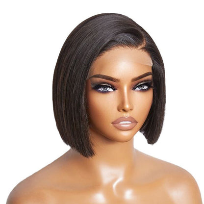 Straight Bob Lace Front Human Hair Wig - Short Bob Style