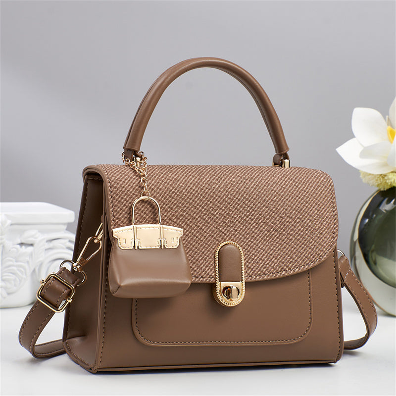Hollow Out Bucket Shoulder Bag - Portable PU Leather Handbag