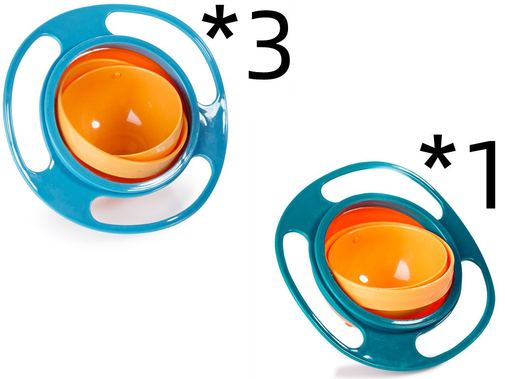 360° Rotating Spill-Proof Baby Bowl - Universal No-Mess Feeding Dish