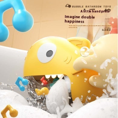 Dinosaur Baby Bath Bubble Machine - Wall-Mounted with Music for Bath Time Fun