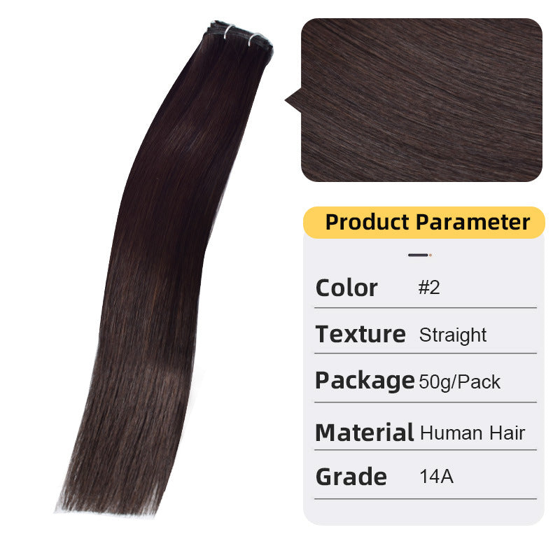 Hand-Knitted Hair Weft Extensions - Real Human Hair Braid