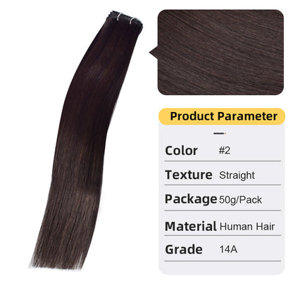 Hand-Knitted Hair Weft Extensions - Real Human Hair Braid