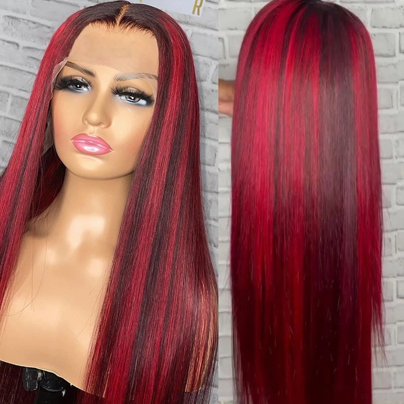 Real Hair Lace Headgear - 13x4 Lace Front Wig with Customizable Bangs