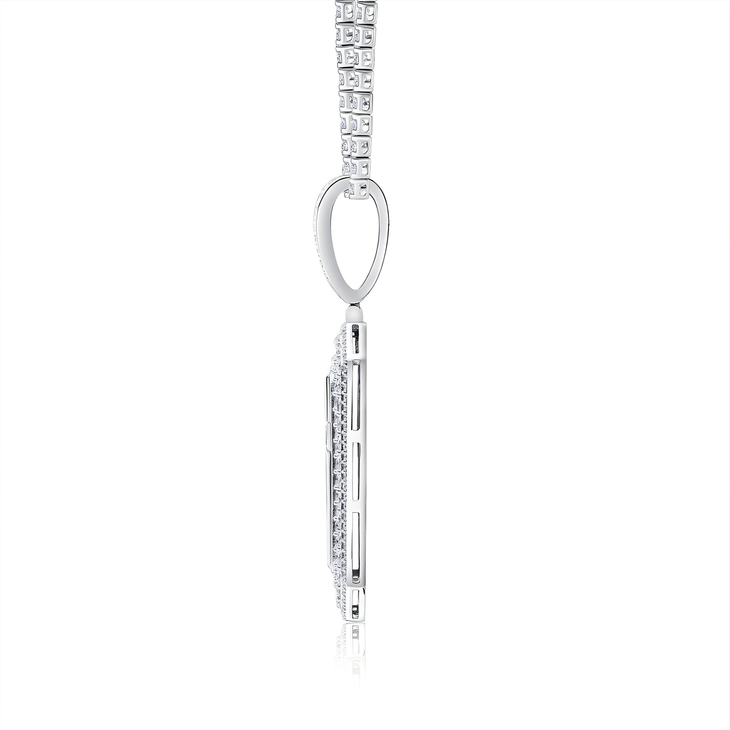Light of Belief Moissanite Pendant - S925 Sterling Silver Platinum Plated Necklace