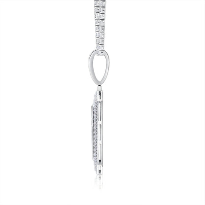 Light of Belief Moissanite Pendant - S925 Sterling Silver Platinum Plated Necklace