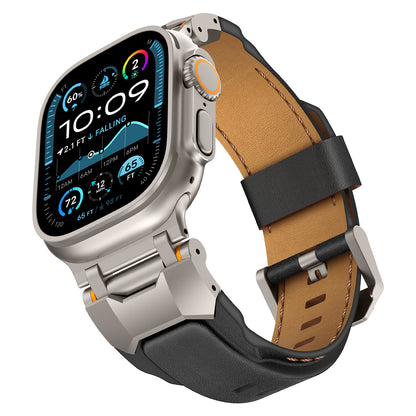 Premium Top Layer Cowhide Smartwatch Strap - Handmade Vintage Leather Band