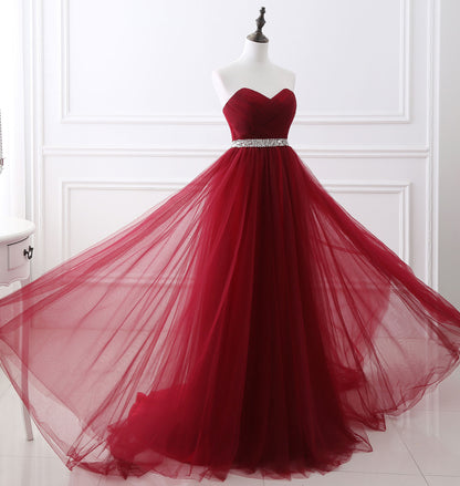 Wedding Bride Long Slim Evening Dress - A-Line Tube Top Sleeveless Gown with Straps