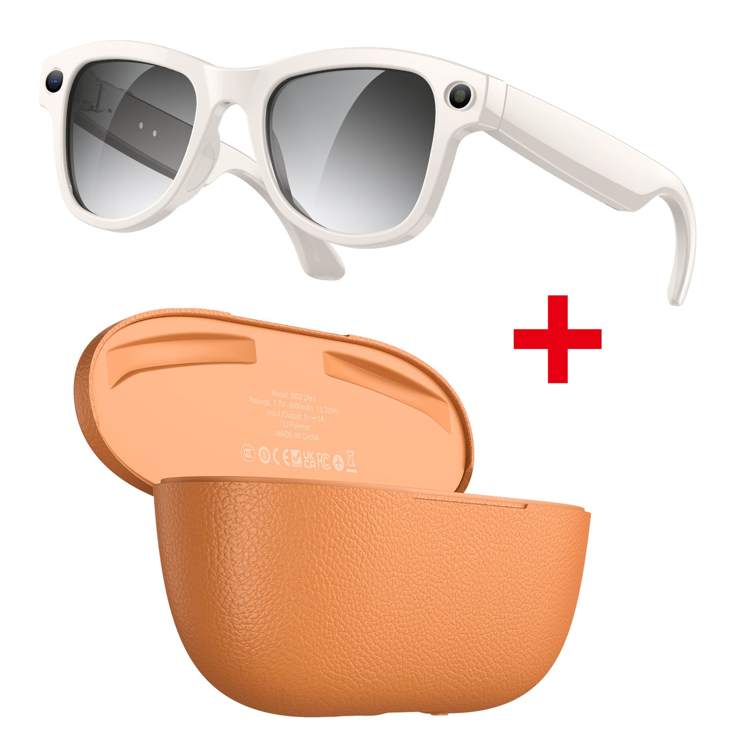 AI-Powered Smart Glasses - 8MP Camera with Bluetooth & Voice Assistant