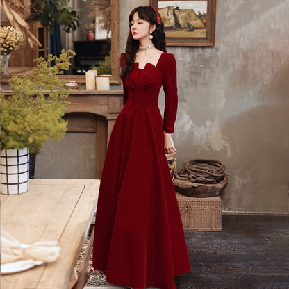 Women's Long Sleeve Cotton A-Line Midi Dress | Everyday Casual