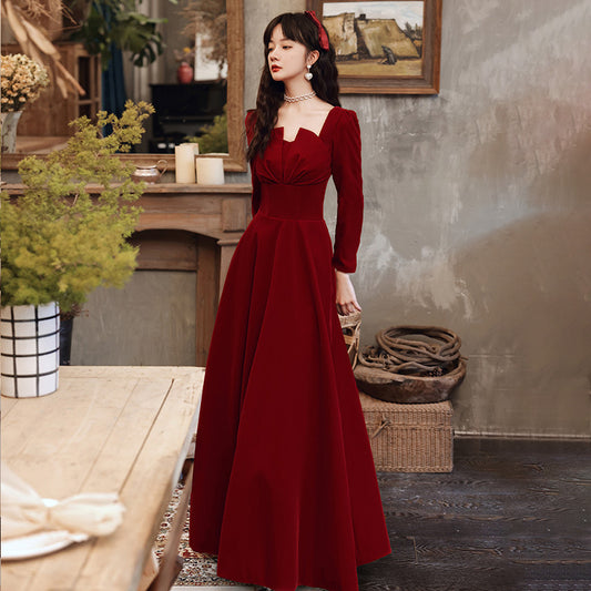 Women's Long Sleeve Cotton A-Line Midi Dress | Everyday Casual