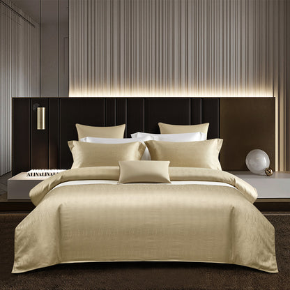 Premium Long-Staple Cotton Jacquard 4-Piece Bedding Set - European Style
