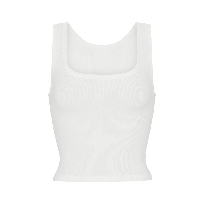 Women's Ribbed Stretch Camisole - Slim Fit Tank Top with Straps