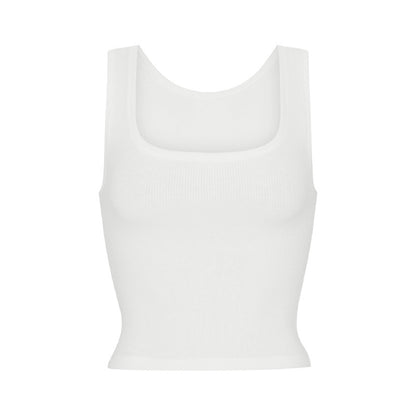 Women's Ribbed Stretch Camisole - Slim Fit Tank Top with Straps