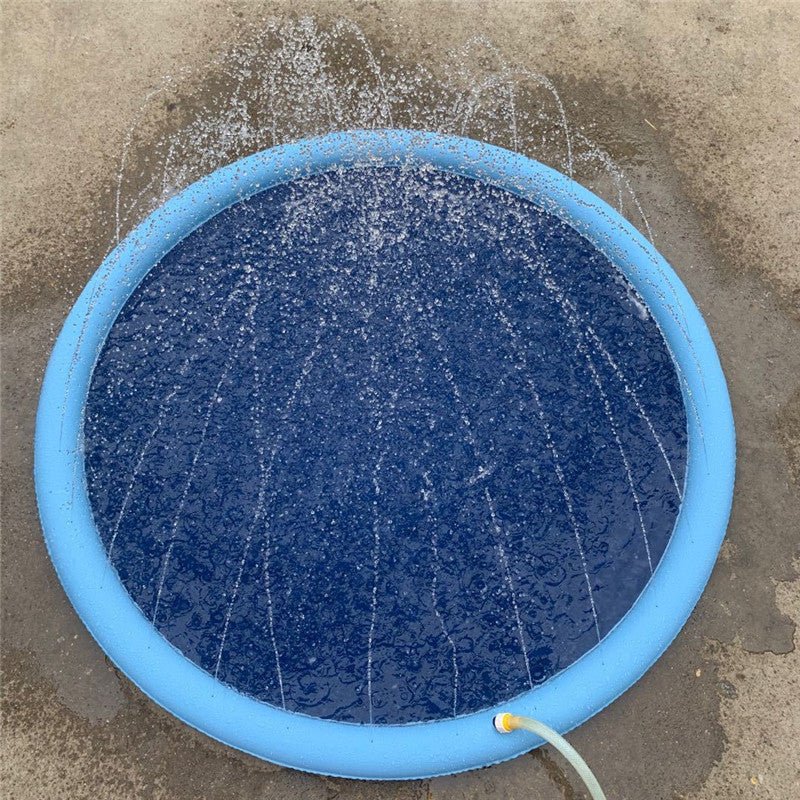 Inflatable Splash Pad for Kids and Pets - 150cm PVC Water Play Mat