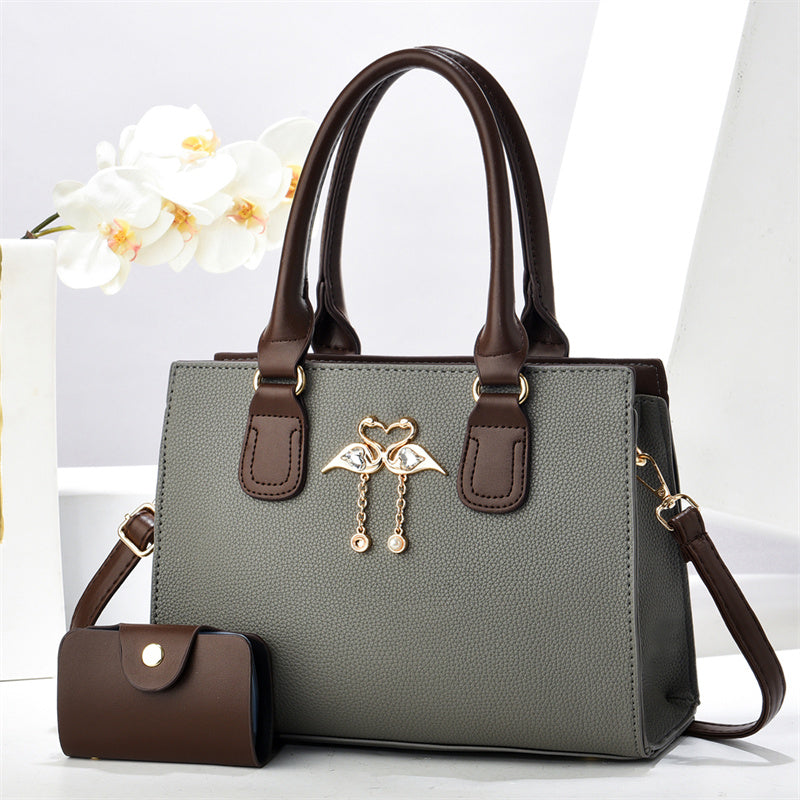 Large Capacity PU Leather Tote Bag - Casual Fashion Handbag