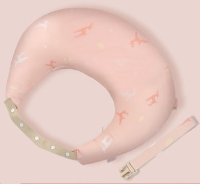 Multifunctional Nursing Pillow with Adjustable Strap - Washable Cotton Cover