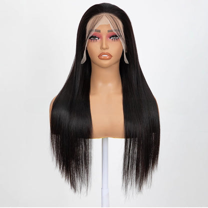 Long Straight Lace Front Wig - Double Weft Synthetic Hair