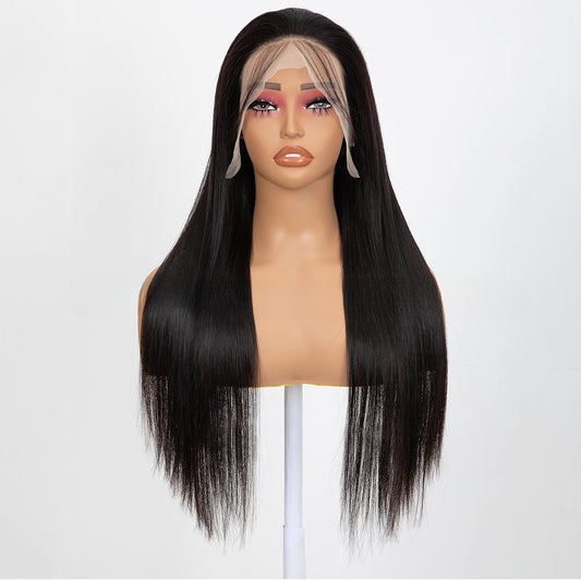 Long Straight Lace Front Wig - Double Weft Synthetic Hair