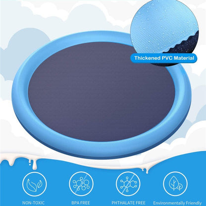 Inflatable Splash Pad for Kids and Pets - 150cm PVC Water Play Mat