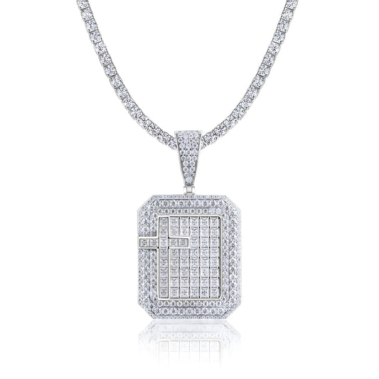 Light of Belief Moissanite Pendant - S925 Sterling Silver Platinum Plated Necklace