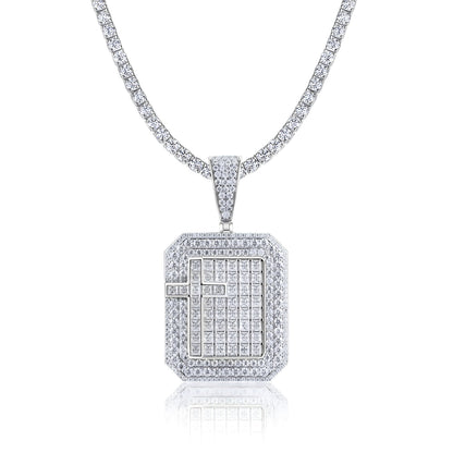 Light of Belief Moissanite Pendant - S925 Sterling Silver Platinum Plated Necklace