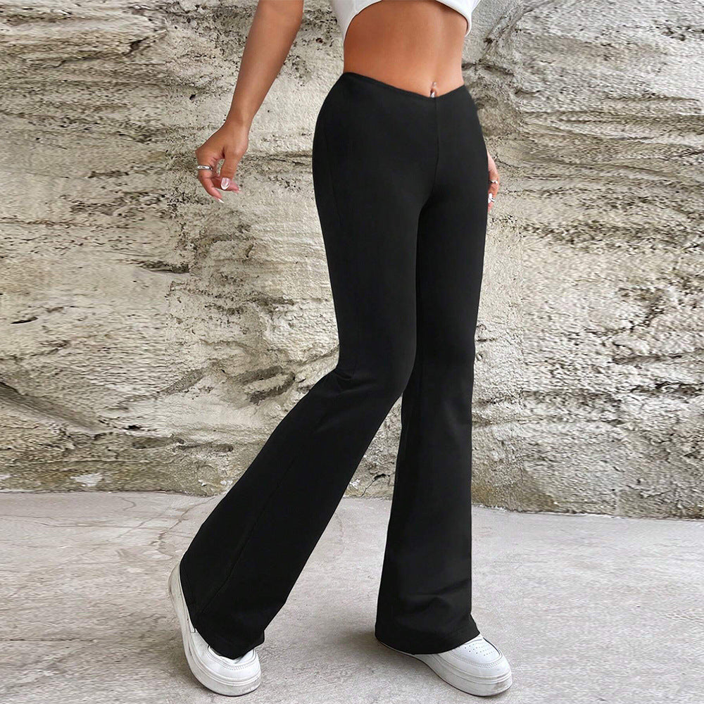 High-Waist Bootcut Trousers - Women's Slimming Flared Casual Pants