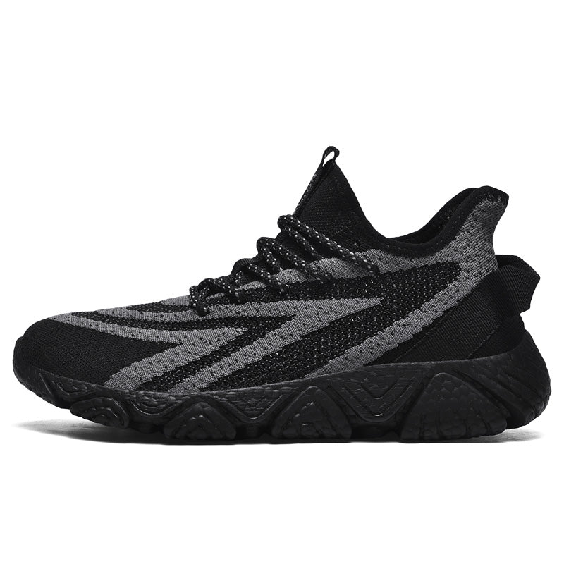 Men's Flying Weave Mesh Sneakers | Breathable & Lightweight | EVA Insole | Sizes 39–44 | Black, White