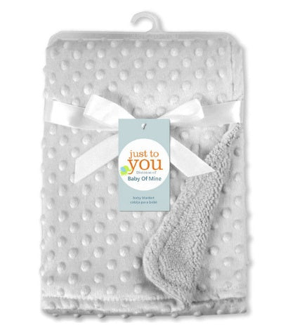 Double Layer Baby Blanket - Soft Plush Swaddle Wrap for Newborns