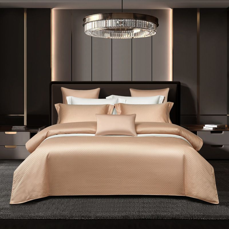 Premium Long-Staple Cotton Jacquard 4-Piece Bedding Set - European Style