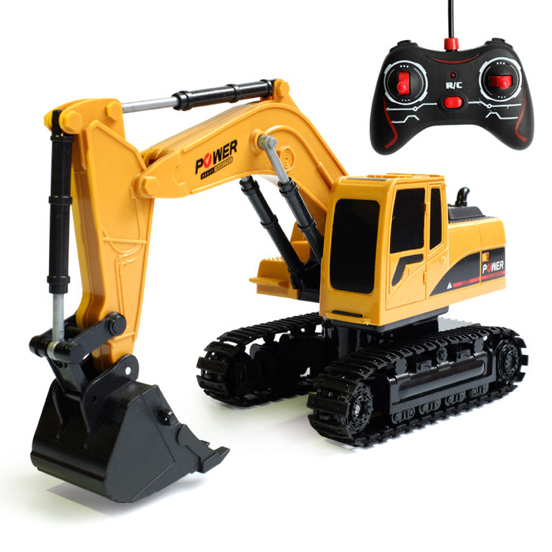 Kids Remote Control Excavator Toy - Alloy & ABS with Lights & Sound Effects