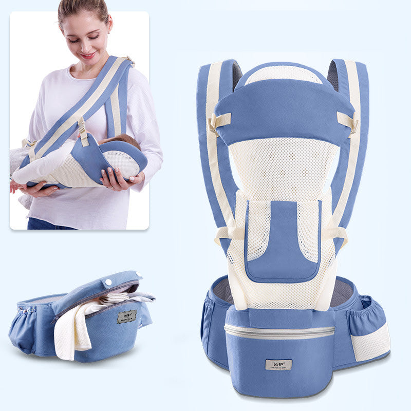 3-in-1 Ergonomic Baby Carrier with Hip Seat - Multi-Position Infant Sling