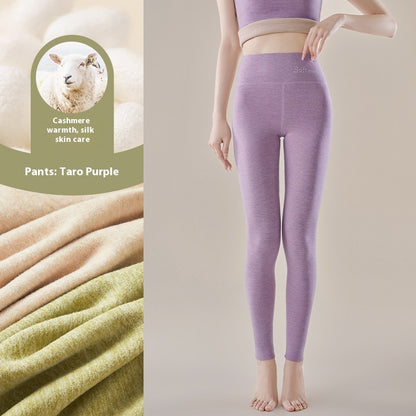 Dralon Silk Seamless Cashmere Trousers - Body Shaping Leggings for Women