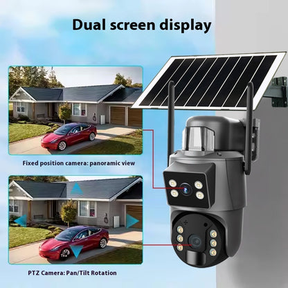 360° Night Vision Solar Security Camera - 6MP HD Full Color WiFi/4G Camera