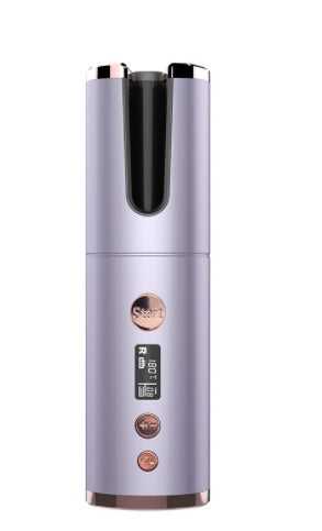 Wireless Rechargeable Automatic Rotating Curling Iron - Portable USB Hair Curler