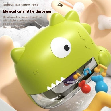 Dinosaur Baby Bath Bubble Machine - Wall-Mounted with Music for Bath Time Fun