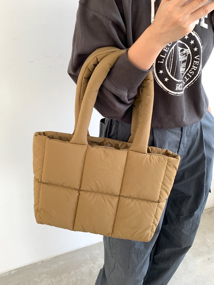 Large Capacity Plaid Tote Bag - Oxford Cloth Shoulder Bag