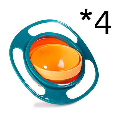 360° Rotating Spill-Proof Baby Bowl - Universal No-Mess Feeding Dish