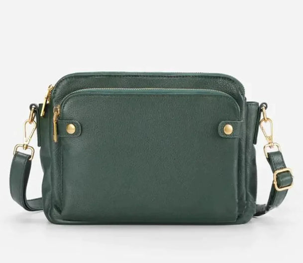 Women's Quilted Crossbody Bag - Vegan Leather Shoulder Messenger Purse